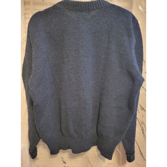 Eddie Bauer Grandpa Wool Sweater Blend Vintage USA Cosby Rustic Ski Camp Hunt L - Picture 4 of 11